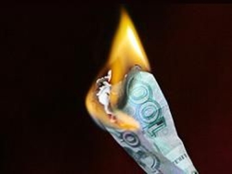 Рубль сгорает.... Индекс РТС упал ниже 1000 пунктов впервые с 2009 года