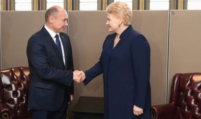 Стрелец встретился с президентом Литвы Далей Грибаускайте