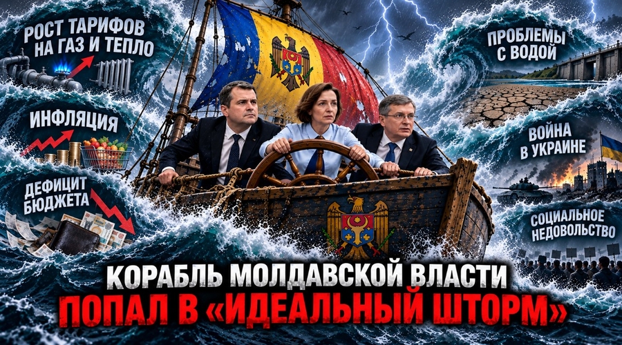 Корабль молдавской власти попал в идеальный шторм