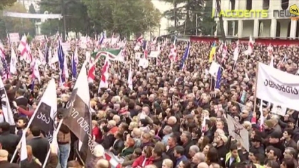 В Грузии проходит акция протеста против аннексии Россией грузинских территорий