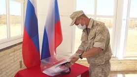 Голосование российских военных в Сирии за 