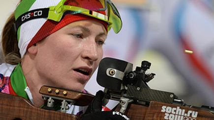 Дарья Домрачева из Белоруссии стала трехкратной чемпионкой Сочи-2014