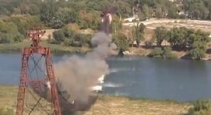 На Днестре взорвалась канатная дорога
