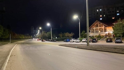 На улице Албишоара протестировали систему уличного освещения