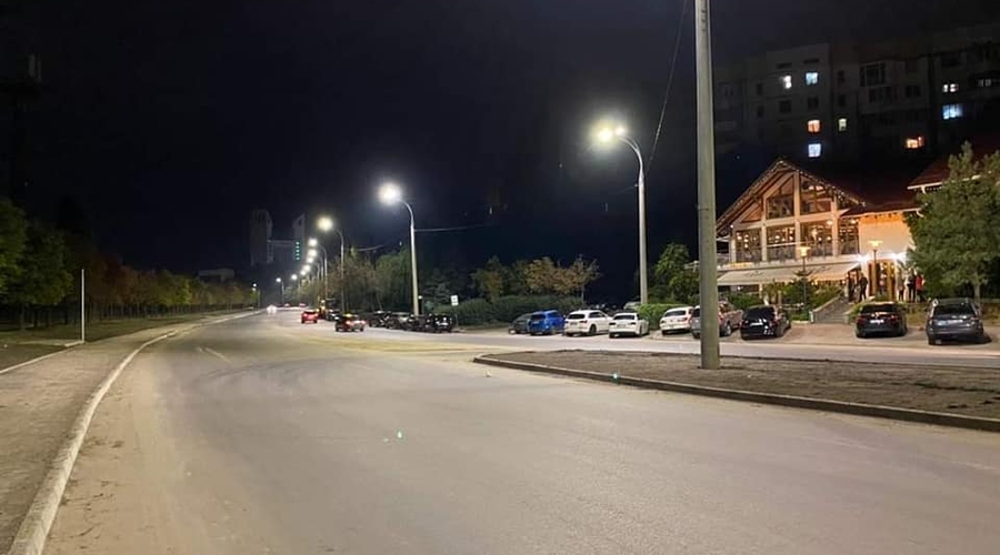 На улице Албишоара протестировали систему уличного освещения