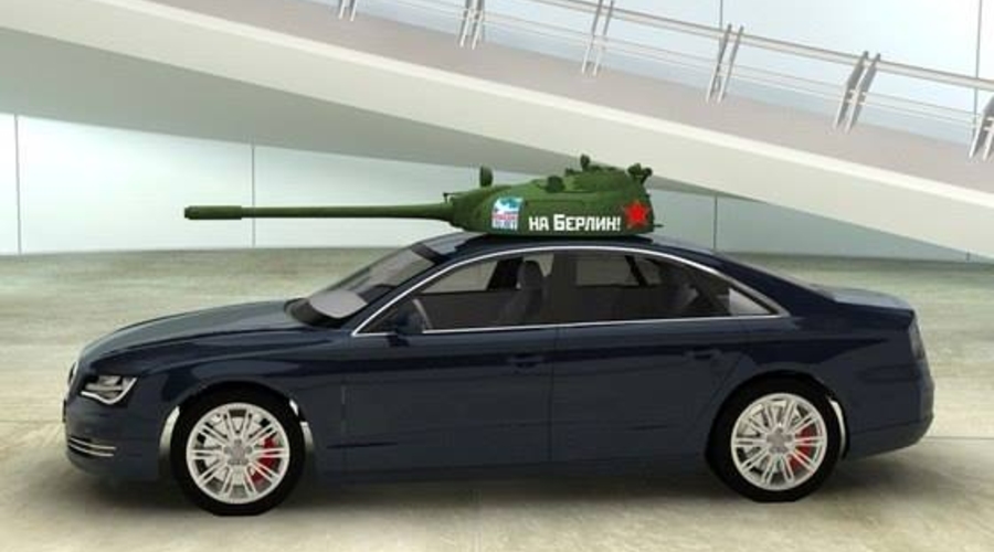 Россиянам предложили к 9 мая установить пластмассовые пушки на крыши авто