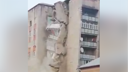 В Атаках рухнул девятиэтажный дом (ВИДЕО)