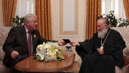 Preşedintele PCRM, Vladimir Voronin a avut o întrevedere cu Patriarhul Moscovei şi al Întregii Rusii, Kiril