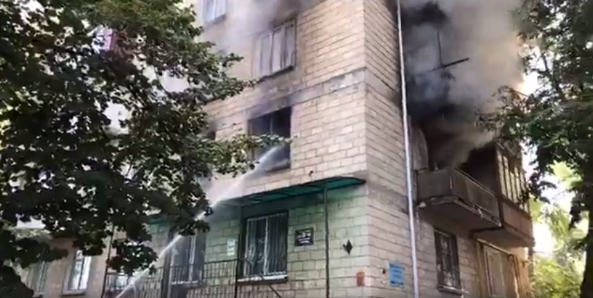 Пожар в центре Кишинева