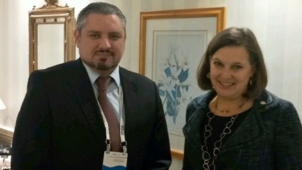 Министр Андрей Галбур провел встречу с Викторий Нуланд