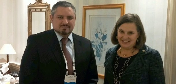 Министр Андрей Галбур провел встречу с Викторий Нуланд