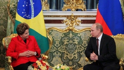 Пресс-конференция Владимира Путина и Дилмы Роуссефф