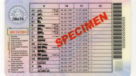 В Молдове с 1 января 2011г. выдаются только водительские удостоверения нового европейского образца