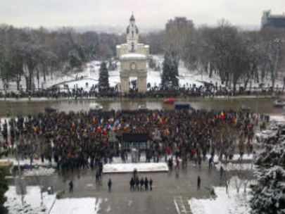 Акция протеста в центре Кишинева